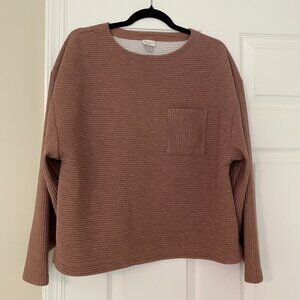 a new day Oversized Rust Long Sleeve Top Size XS